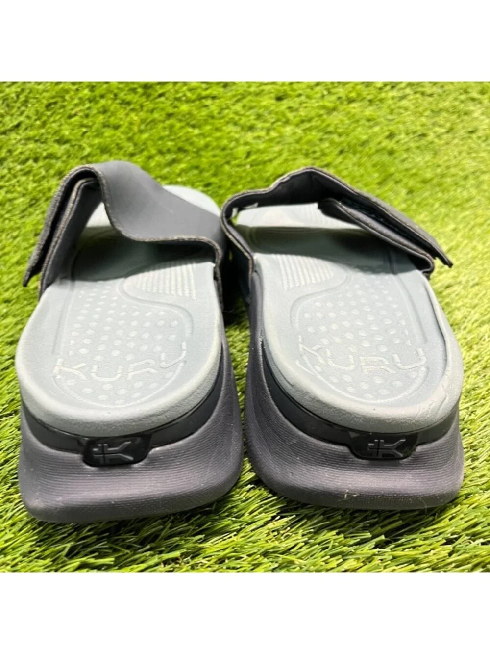 Kuru Moment Mens Size 13 Navy Blue Beach Casual Outdoor Slip On Slide Sandals